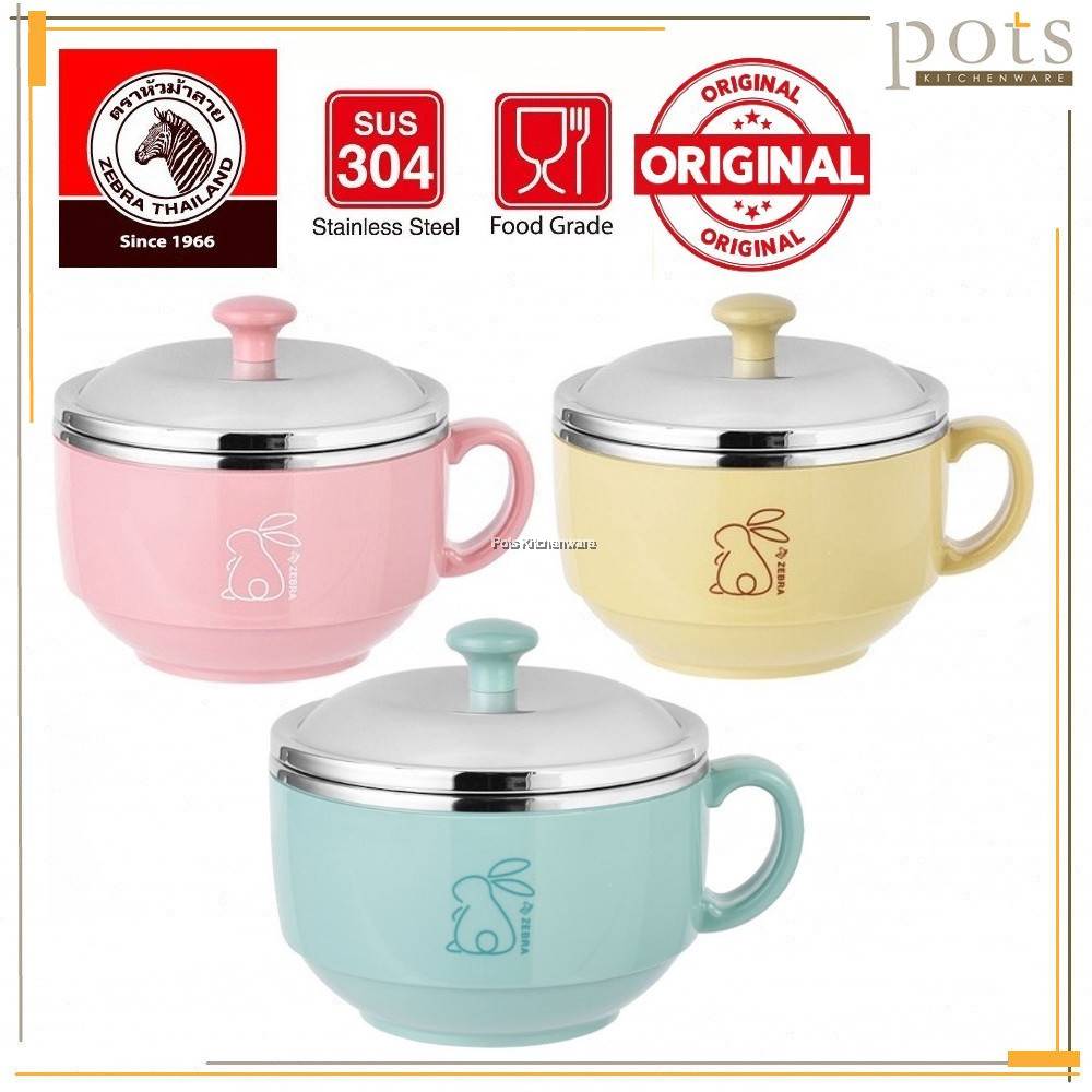 100% Original Zebra 泰国斑马牌 Rabbit Soup Mug Bowl with Lid