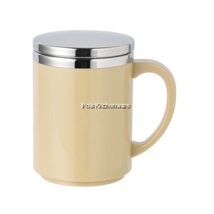 100% Original Zebra 350ML Stainless Steel SUS304 Prima IV Double Wall with Lid Cawan 不锈钢杯子 - Z112051M 