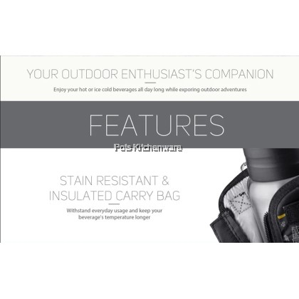 Relax 1500ml Stainless Steel SUS 304 Travelling Thermal Flask Thermos Bottle with Bag 大容量保温壶保温罐 - D3615