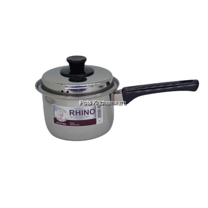 Rhino Stainless Steel 201 Deep Sauce Pan / Deep Pot Keluli Tahan Karat Kuali Periuk 不锈钢平底锅  汤锅