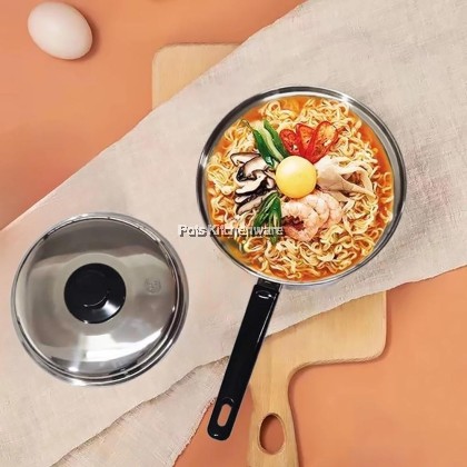 Rhino Stainless Steel 304 Deep Sauce Pan / Deep Pot Keluli Tahan Karat Kuali Periuk 不锈钢平底锅  汤锅