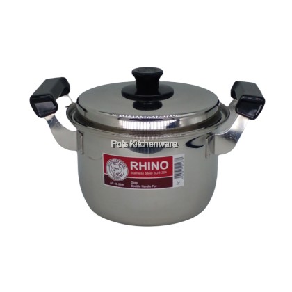 Rhino Stainless Steel 304 Deep Sauce Pan / Deep Pot Keluli Tahan Karat Kuali Periuk 不锈钢平底锅  汤锅