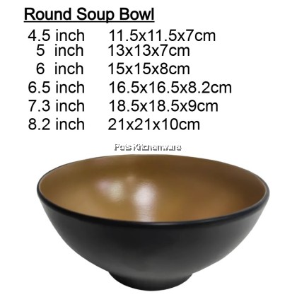3pcs Melamine T-Series Bowl Noodle, Bowl Soup, Tumbler, Dish or Plate, mangkuk pinggan - MEG-T1000M