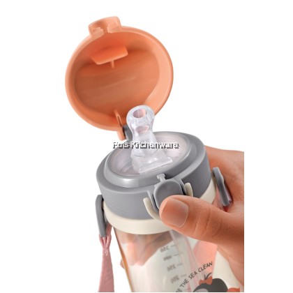 Relax BPA Free Safe for Kids Baby Toddler Straw Bottle with Handle Dishwasher Safe - D9900