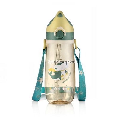 Relax BPA Free Safe for Kids Baby Toddler Straw Bottle with Handle Dishwasher Safe - D9900