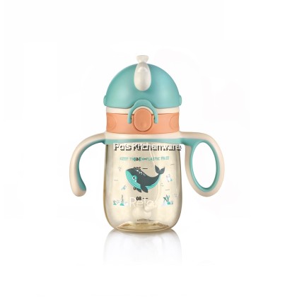 Relax BPA Free Safe for Kids Baby Toddler Straw Bottle with Handle Dishwasher Safe - D9900