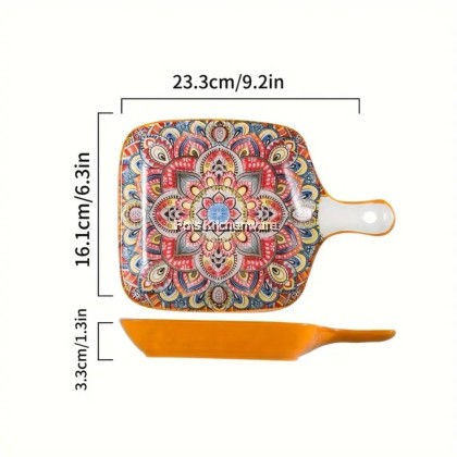 Orange Color Bohemia Porcelain Ceramic Bowl Plate; Porselin Seramik Pinggan Mangkuk; 波西米亚陶瓷碗盘