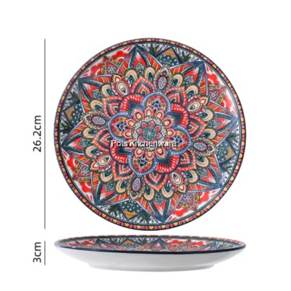 Blue Color Bohemia Porcelain Ceramic Bowl Plate; Porselin Seramik Pinggan Mangkuk; 波西米亚陶瓷碗盘
