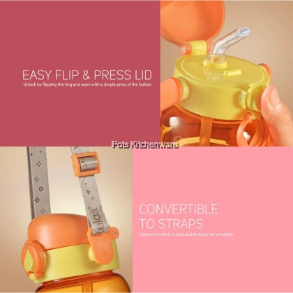 Relax Tritan Kids Tumbler Water Bottle 500ml 0.5Litre BPA Free With Straw; Botol Air Kanak-kanak; 儿童小孩水壶水罐