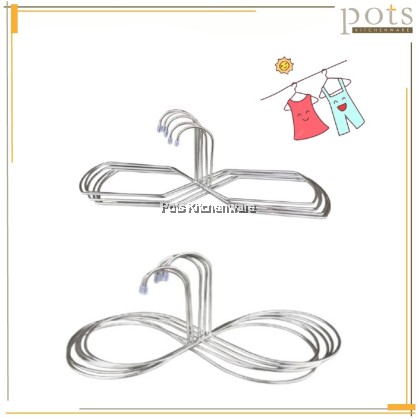 SUS304 Stainless Steel Extra Thicker Hanger/ 8 Shape Drying Clothers/ Clother Hanger Long Shape/ Penyangkut Pakaian Bentuk Panjang Bulat 不锈钢加厚衣架/8形晾衣架/长形衣架 SUS304 Stainless Steel Extra Thicker Hanger/ 8 Shape Drying Clothers/ Clother Hanger Long Shape/ Penyangkut Pakaian Bentuk Panjang Bulat 不锈钢加厚衣架/8形晾衣架/长形衣架