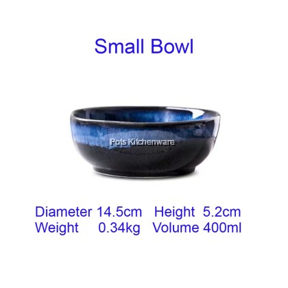 Porcelain Sky Blue Round Soup Bowl Plate; Pinggan Mangkuk Sup Bulat Biru Langit Porcelain; 瓷天蓝色圆形汤碗盘