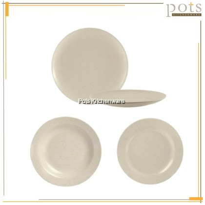 Eagle Melamine Round Rim Plate Soup Plate Meat Plate Marble Stone Color; Pinggan Rim Bulat Pinggan Sup Pinggan Daging Bulat Melamin Warna Batu Marmar; 圆形大理石纹石色饭圆边盘 汤盘 肉盘