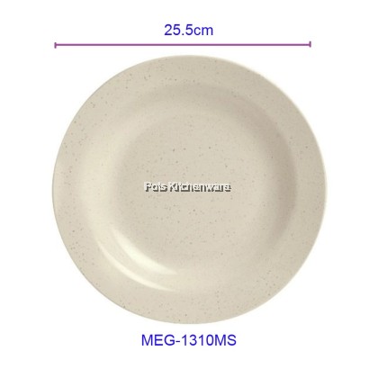 Eagle Melamine Round Rim Plate Soup Plate Meat Plate Marble Stone Color; Pinggan Rim Bulat Pinggan Sup Pinggan Daging Bulat Melamin Warna Batu Marmar; 圆形大理石纹石色饭圆边盘 汤盘 肉盘