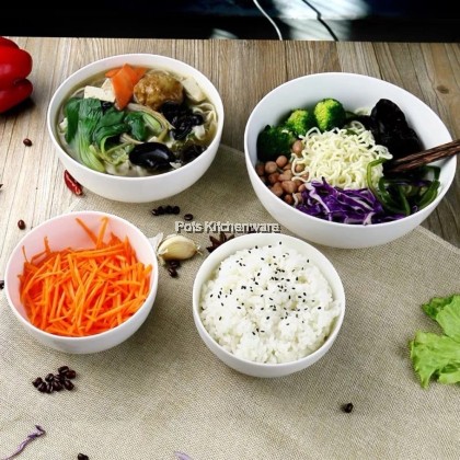 White Porcelain Luo Han Bowl Rice Bowl, Porselin Mangkuk Nasi Warna Putih 白色陶瓷米饭碗罗汉碗