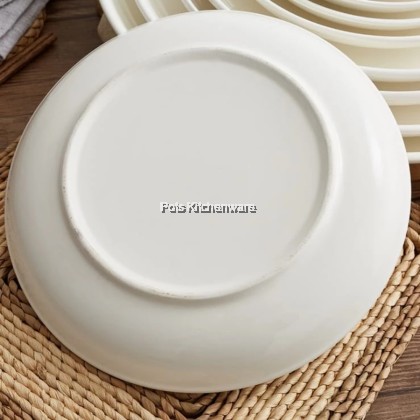 White Porcelain Rice/Fruit Plate, Pinggan Nasi/Buah Porcelain Putih, 白瓷饭果盘