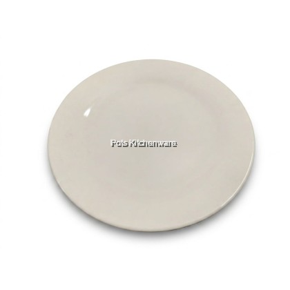 White Porcelain Flat Plate, Porselin Pinggan Rata Warna Putih, 白色陶瓷平盘