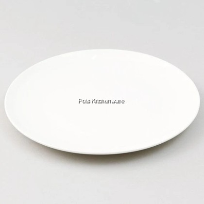 White Porcelain Flat Plate, Porselin Pinggan Rata Warna Putih, 白色陶瓷平盘