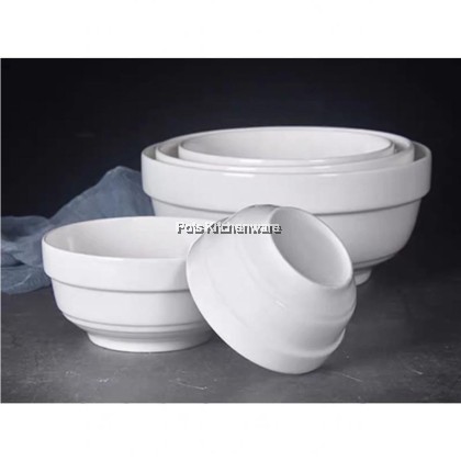 White Porcelain Bowl With Edge, Porselin Mangkuk Dengan Tepi Warna Putih 白色陶瓷护边碗