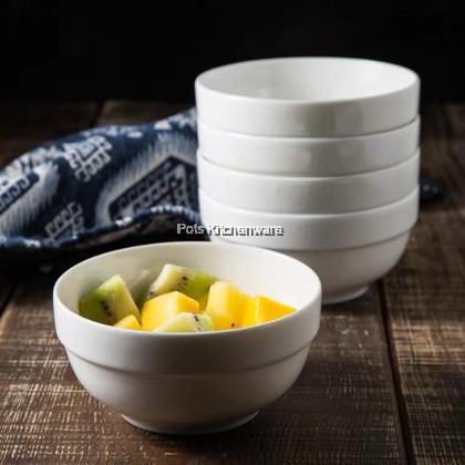 White Porcelain Bowl With Edge, Porselin Mangkuk Dengan Tepi Warna Putih 白色陶瓷护边碗