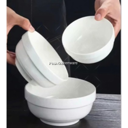 White Porcelain Bowl With Edge, Porselin Mangkuk Dengan Tepi Warna Putih 白色陶瓷护边碗