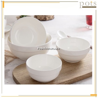 White Porcelain Bowl With Edge, Porselin Mangkuk Dengan Tepi Warna Putih 白色陶瓷护边碗