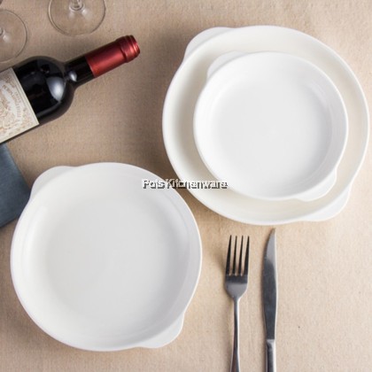 White Porcelain Abalone Plate, Porselin Pinggan Abalon Warna Putih, 白色陶瓷鲍鱼盘
