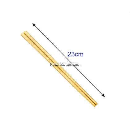 Stainless Steel Gold Spoon Fork Chopstick Set | Penyepit Sudu Garpu Emas | 不锈钢金色勺叉筷子