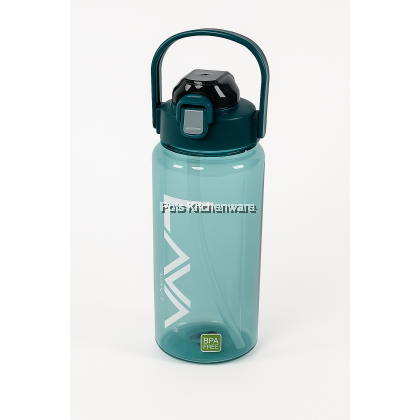 【1.0L & 2.0L】LAVA Brand BPA Free Water Bottle Plastic Tumbler With Straw With Handle Grip Press Open Top | Botol Air | 超大容量水瓶