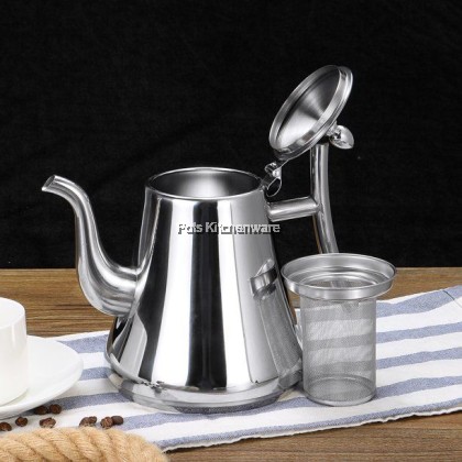 [1.5L / 2.0L]TOFFI Stainless Steel Coffee Tea Pot/ Kettle with Strainer | Tea Coffee Pot Cerek Besi Teko Air Panas|