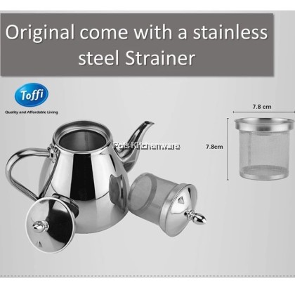 [1.5L / 2.0L]TOFFI Stainless Steel Coffee Tea Pot/ Kettle with Strainer | Tea Coffee Pot Cerek Besi Teko Air Panas|