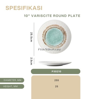 Variscite Porcelain Plate Series- Round Serving/ Deep/ Round Deep/ Western/ Round- P30000