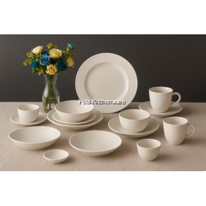 【Limestone Series】 Dinner/ Round/ Serving/ Western/ Hat shape/ square/ wavy plate- P20000