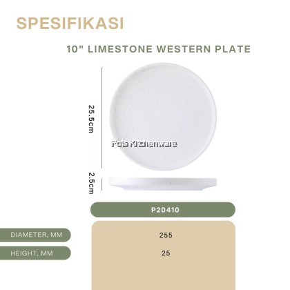 【Limestone Series】 Dinner/ Round/ Serving/ Western/ Hat shape/ square/ wavy plate- P20000