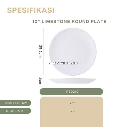 【Limestone Series】 Dinner/ Round/ Serving/ Western/ Hat shape/ square/ wavy plate- P20000