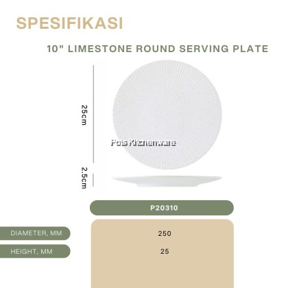 【Limestone Series】 Dinner/ Round/ Serving/ Western/ Hat shape/ square/ wavy plate- P20000