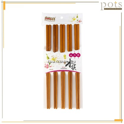 10 Pairs Wood Chopsticks 喜得利优质铁木块 Kayu Penyepit- A6232