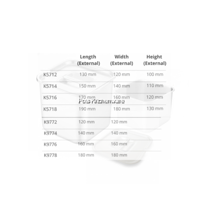 Toffi Stainless Steel Square Condiment Bowl & Lid- K5700