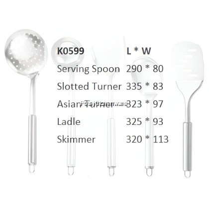 5 PCS Stainless Steel cooking set kitchen cookware utensil- K0599