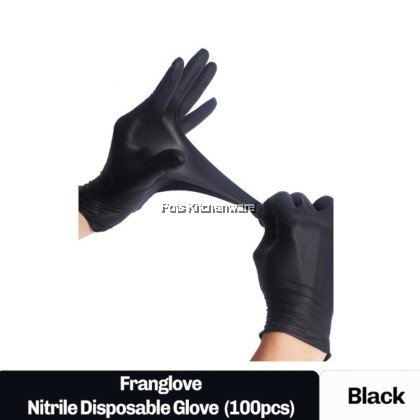 Franglove Disposable Nitrile Gloves (Blue / Black)100'S (POWDERED FREE)