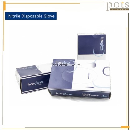 Franglove Disposable Nitrile Gloves (Blue / Black)100'S (POWDERED FREE)
