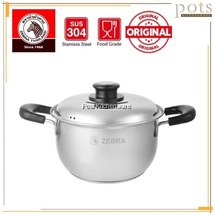 100% Original Zebra Thailand 泰国斑马牌 Stainless Steel 304 Extra 20cm/22cm/24cm Plus Sauce Pot