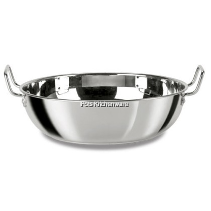 17cm/19cm/23cm Stainless Steel Personal Small Hot Pot Mini Wok Karahi Wok Double Handle Ear - SS1040M