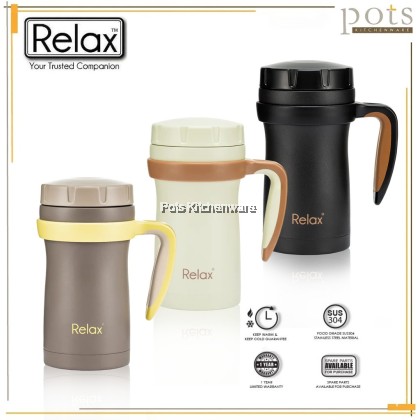 RELAX 450ML Keep Warm Stainless Steel 18.8/SUS304 Thermal Mug Termos Tahan Panas 保温杯 - D1545M