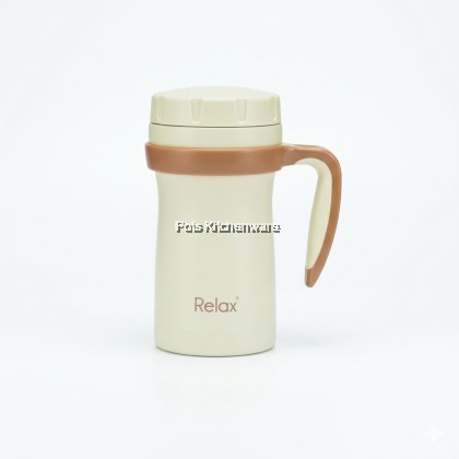RELAX 450ML Keep Warm Stainless Steel 18.8/SUS304 Thermal Mug Termos Tahan Panas 保温杯 - D1545M