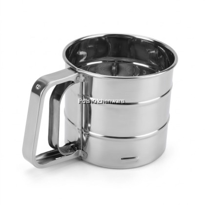 High Quality Stainless Steel Sieve Flour With Hand Press Design- S00-GDWS166