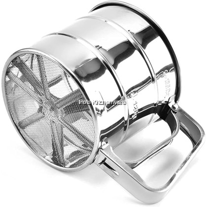 High Quality Stainless Steel Sieve Flour With Hand Press Design- S00-GDWS166