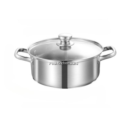 Toffi High Quality Stainless Steel Steamboat Pot With Or Without Divider Periuk Stimbot Keluli Tahan Karat 不锈钢鸳鸯火锅 C7000M