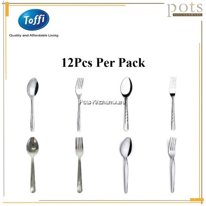 5 STAR HOTEL GRADE TOFFI STAINLESS STEEL 12PC-SET DESSERT SPOON FORK SUDU GARPOO TAHAN KARAT 不锈钢汤匙叉 5 STAR HOTEL GRADE TOFFI STAINLESS STEEL 12PC-SET DESSERT SPOON FORK SUDU GARPOO TAHAN KARAT 不锈钢汤匙叉