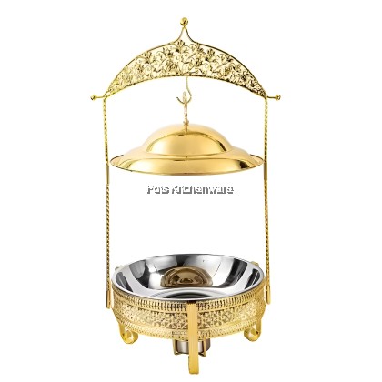 5 STARS HOTEL GRADE Elegant Gold Chafing Dish Dome Bell Warmer Round 8L Pemanas Makanan Bulat Emas 金色圆形自助餐炉S00-B9048M 5 STARS HOTEL GRADE Elegant Gold Chafing Dish Dome Bell Warmer Round 8L Pemanas Makanan Bulat Emas 金色圆形自助餐炉S00-B9048M