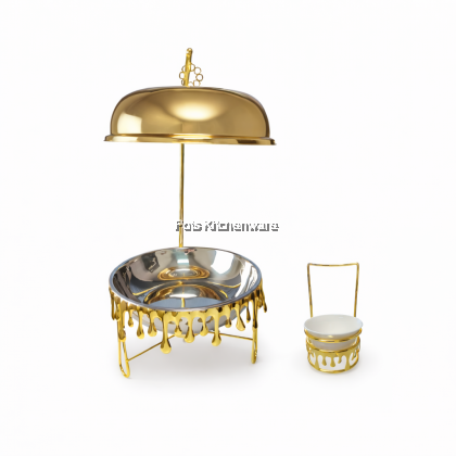 5 STARS HOTEL GRADE Elegant Gold Chafing Dish Dome Bell Warmer Round 8L Pemanas Makanan Bulat Emas 金色圆形自助餐炉S00-B9048M 5 STARS HOTEL GRADE Elegant Gold Chafing Dish Dome Bell Warmer Round 8L Pemanas Makanan Bulat Emas 金色圆形自助餐炉S00-B9048M